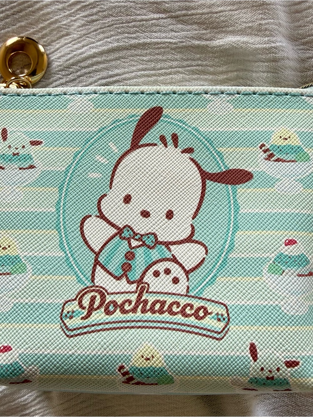 Sanrio Pochacco Mint Green and White Coin Purse